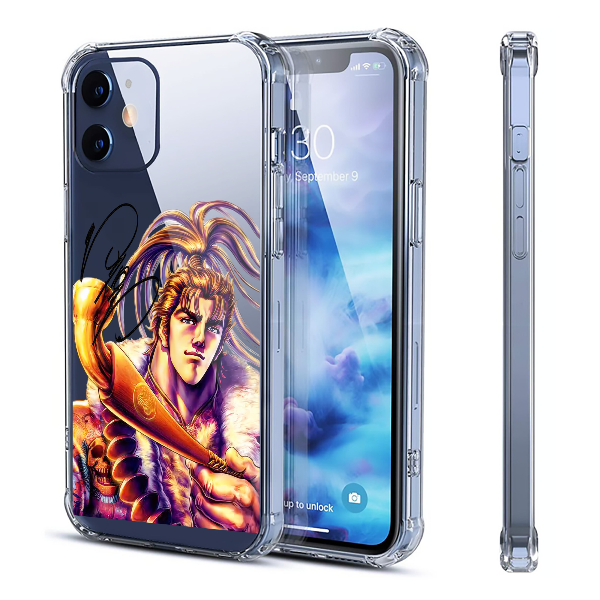 （画像用） 北斗の拳 Fist of the North Star 【iPhone 12シリーズ対応】透明スマホケース（クリアソフトケース）
